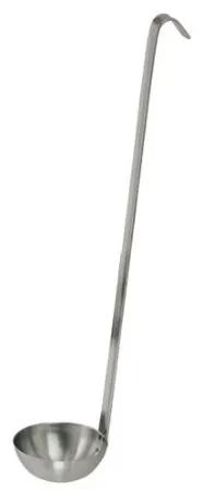 Update International L-80 - 8 Oz - Heavy Duty 2-Piece Stainless Steel Ladle