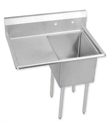 Universal DD1620-1L - 35" Deep Draw One Compartment Sink W/ Left Drainboard