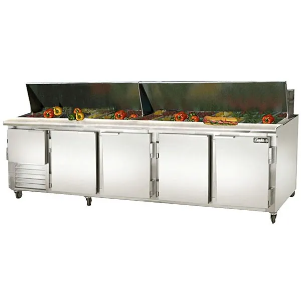 Leader LM120 - 120" Refrigerated Sandwich / Salad Prep Table