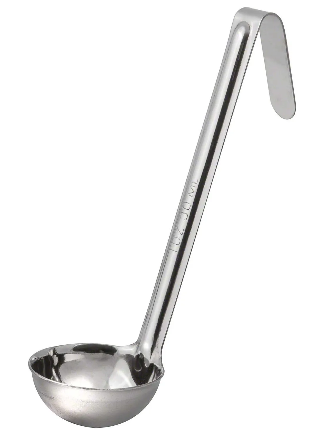 Update International LOP-10SH - 1 Oz - 1-Piece Stainless Steel Short Handle Ladle