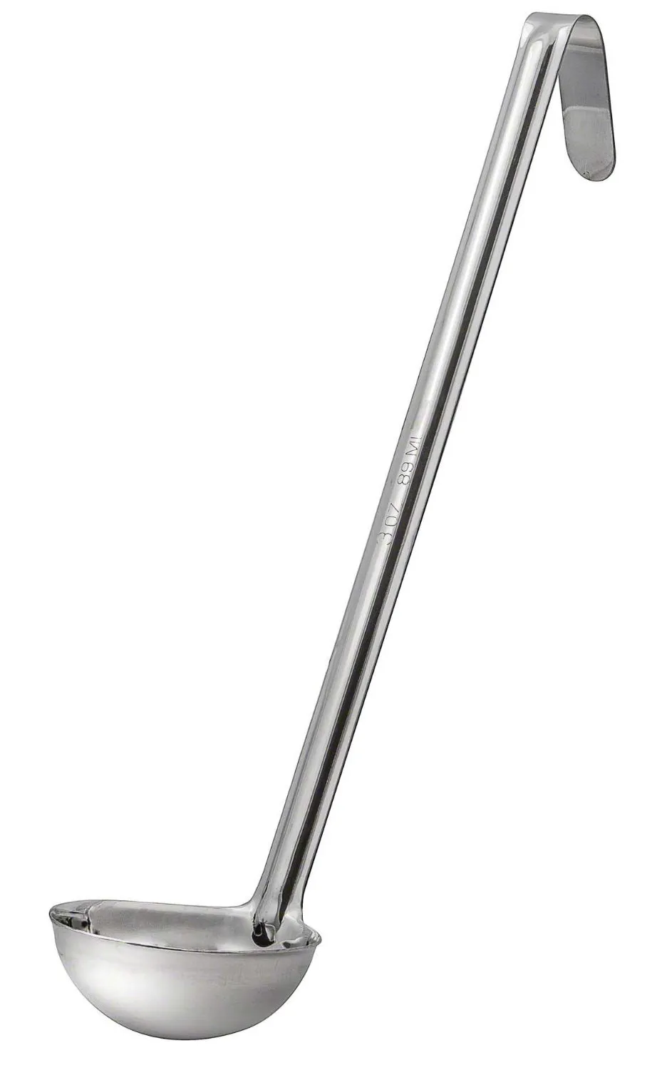 Update International LOP-30 - 3 Oz - 1-Piece Stainless Steel Ladle