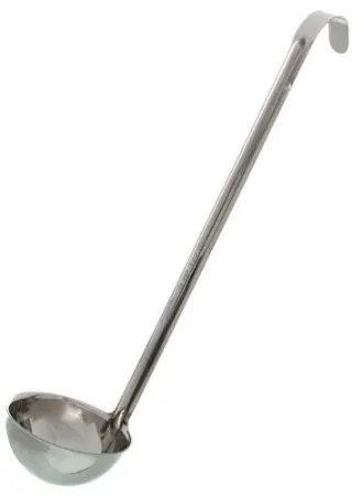 Update International LOP-60 - 6 Oz - 1-Piece Stainless Steel Ladle