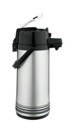 Update International LSVL-25-BK/SF - 2.5 Liter - Stainless Steel Black Lever-Top Air Pot