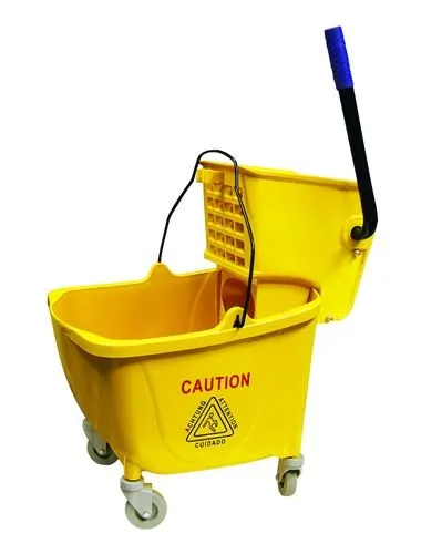 Update International MBK-9Z - 9 Gallon - Yellow Mop Bucket w/ Side Wringer