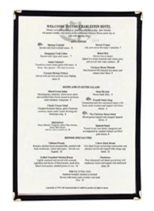 Update International MCL-1BK - 10.24" x 14" Single Page Menu Cover