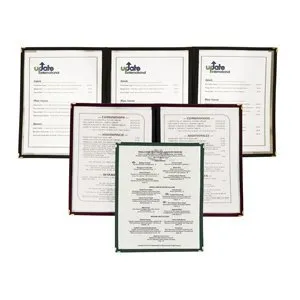 Update International MCV-2GR - 9.25" x 12" Double Fold Green Menu Cover