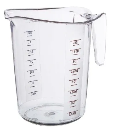 Update International MEA-400PC - 4 Quart - Plastic Measuring Cup