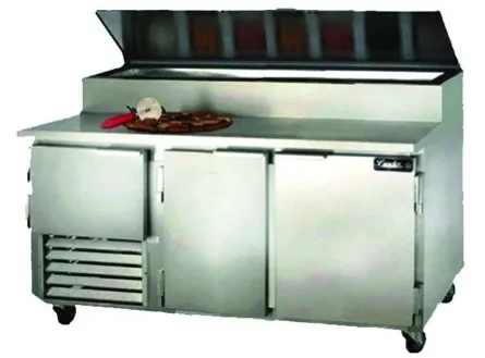 Leader ESPT60-M - Three Door 60" Pizza Prep Table NSF Certified Marble Top