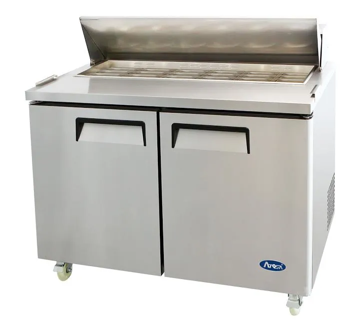 Atosa MSF8306 - 48" Mega Top Refrigerated Salad / Sandwich Prep Table - 2 Doors