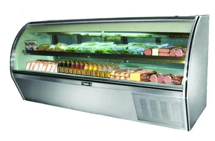 Leader NRCD118 - 118" Curved Glass Deli Display Case - Counter Height