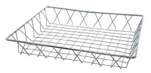 Update International PB-1412 - 14" x 2" x 11.75" - Chrome Plated Rectangular Pastry Basket  