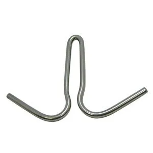 Update International PH-2 - 0.2" x 3.94" x 5.31" - Stainless Steel - Double Pot Hook