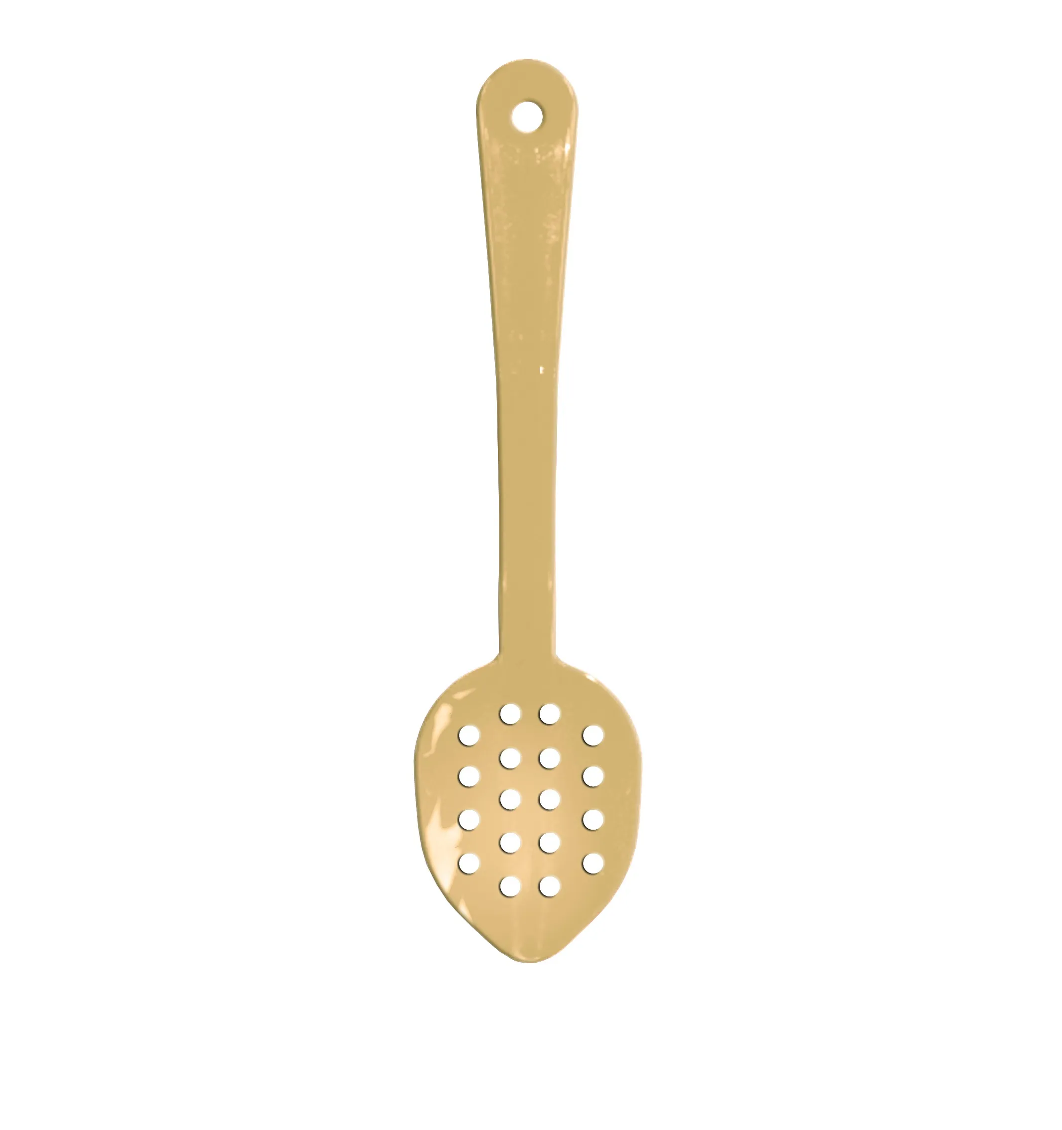 Thunder Group PLSS113BG - Beige Polycarbonate Perforated Serving Spoons 11" (12 per Case) 