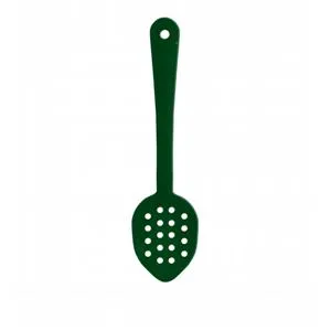 Thunder Group PLSS113GR - Green Polycarbonate Perforated Serving Spoons 11" (12 per Case) 