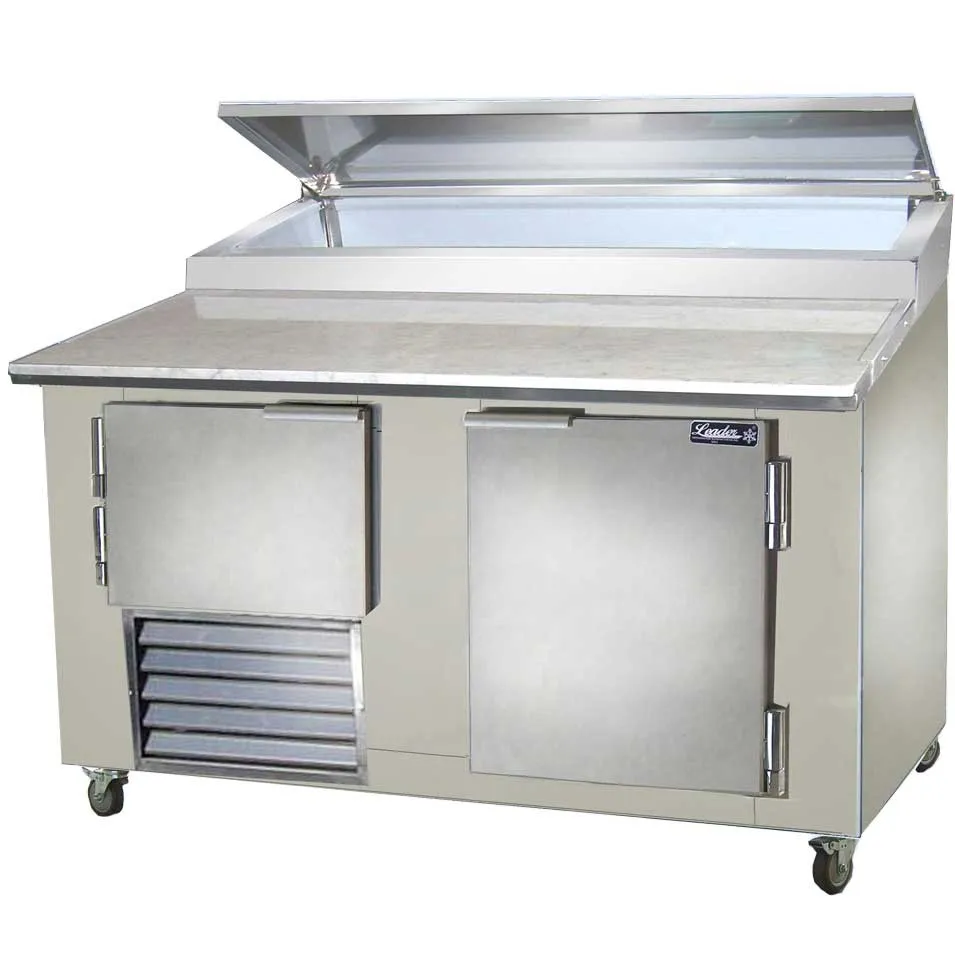 Leader PT60-M - 60" Pizza Prep Table - Marble Top