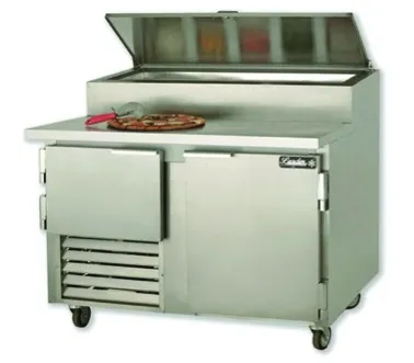 Leader ESPT48-M - Two Door 48" Pizza Prep Table - NSF Certified - Marble Top