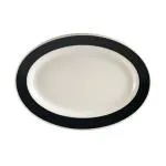 C.A.C. China R-12-BLK - Rainbow Platter 10-3/8" - (2 Dozen per Case)