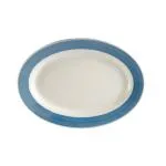 C.A.C. China R-12-BLU - Rainbow Platter 10-3/8" - (2 Dozen per Case)