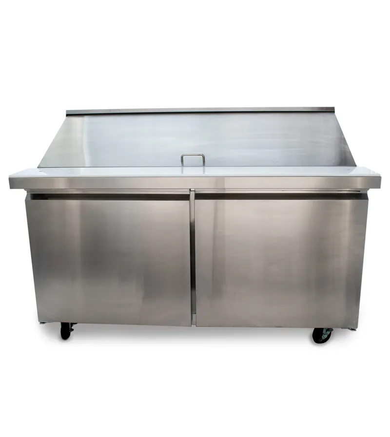 Universal USPT60 60” Mega Top Two Door Sandwich Prep Table Refrigerator