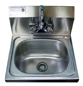 Universal WHS-1616-6R - Wall Hung Sink w/ Faucet 16" S/S 