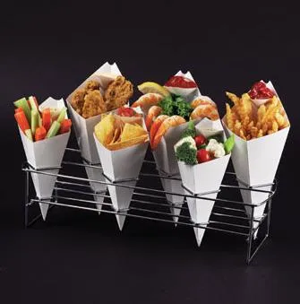 GET Enterprises - 4-21646 - Square Chrome Holder for 6 Take Away Cones