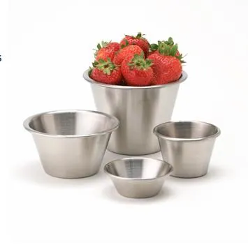 GET Enterprises - 4-84100 - Mini 2 oz. Stainless Steel Condiment Cup