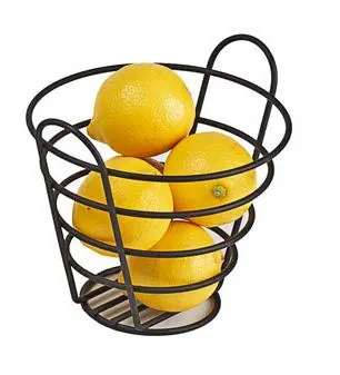 GET Enterprises - 4-33787-S - 7" Small Black Powder-coated Bucket Basket