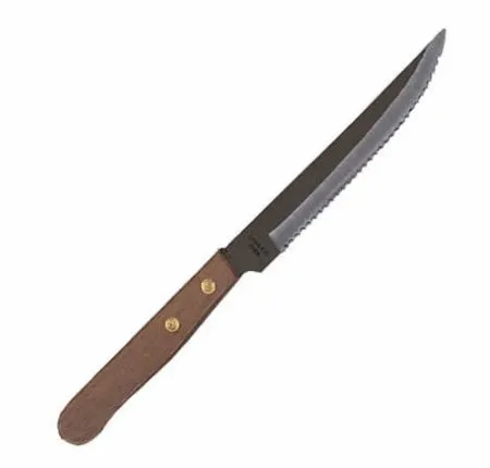 Update International SK-16 - 8.75" x 0.25" x 1.6" - Stainless Steel Steak Knife with Wood Handle  