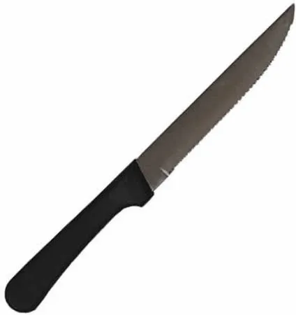 Update International SK-18P - 8.35" x 0.25" x 0.8" - Stainless Steel Steak Knife with Plastic Handle   