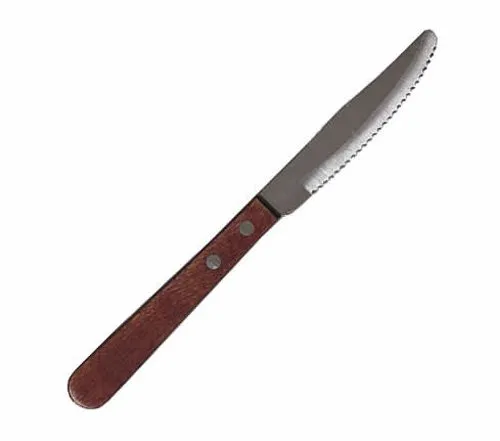 Update International SK-741 - 9" x 1.5" x 1.88" - Stainless Steel Steak Knife with Pakka Wood Handle  