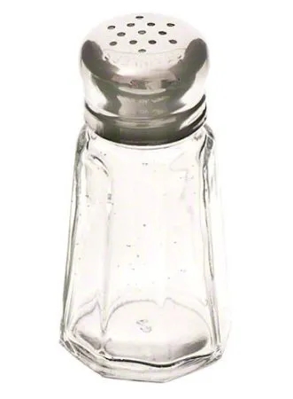 Update International SK-PM1 - 1.5" x 3" x 1.5" - Glass Salt and Pepper Paneled Shaker with Mushroom Cap  