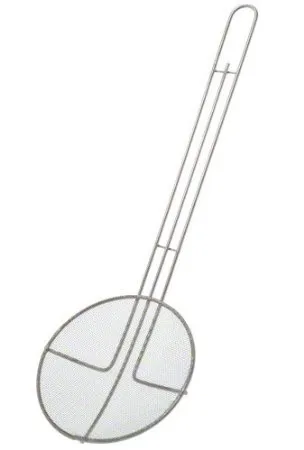 Update International SKM-RDF - 6 1/2" Nickel-Plated Round Fine Mesh Skimmer