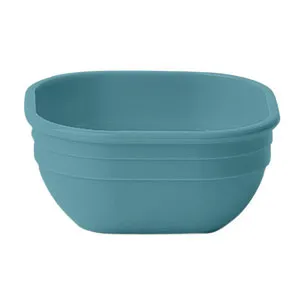 Cambro 10CW-401 - 9.4 oz. Slate Blue Camwear Square Bowl (4 per Case8) 