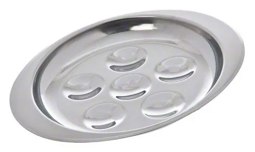 Update International SN-PL6 - 6-Hole - Stainless Steel Snail Dish