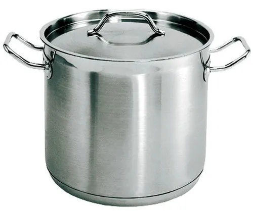 Update International SPS-100 - 20.5" x 20.13" x 20.5" - Stainless Steel Induction Ready Stock Pot with Cover  