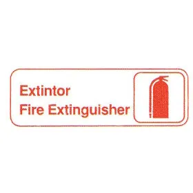 Universal  394582 - Tablecraft Extintor/Fire Extinguisher Sign