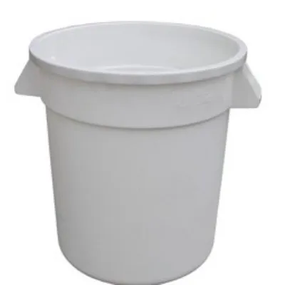 Update International TC-10W -10 Gal -White Plastic Trash Can