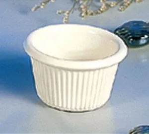 Thunder Group ML507B - Bone White Fluted Ramekin 1.5 oz (24 per Case) 