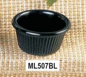 Thunder Group ML507BL - Black Fluted Ramekin 1.5 oz (12 per Case) 