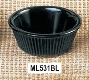 Thunder Group ML531BL - Black Fluted Ramekin 3 oz (12 per Case) 