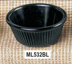 Thunder Group ML532BL - Black Fluted Ramekin 4 oz (12 per Case) 