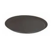 Thunder Group Black Round Slip Resistant Serving Tray 11" (12 per Case) [PLST1100BL] 