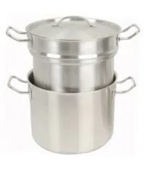 Thunder Group Stainless Steel Double Boiler with Cover 8 Qt [SLDB008]