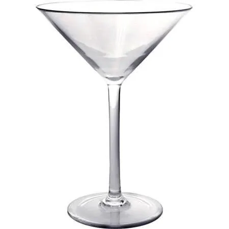 Thunder Group PLTHMT008C - Polycarbonate Martini Glasses 8 Oz (Pack of 12) 