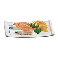 Thunder Group 0011BB - Sashimi Platter - Blue Bamboo Collection 8-1/2" x 4-3/4" (12 per Case) 