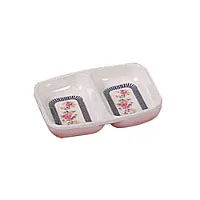 Thunder Group 1102AR - Twin Sauce Dish - Rose Collection 2-3/4" (24 per Case) 