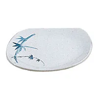 Thunder Group 1203BB - Oblong Platter - Blue Bamboo Collection 6" x 5-1/8" (12 per Case) 