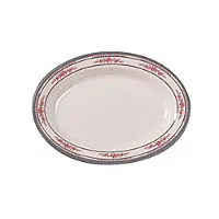 Thunder Group 2112AR - Deep Oval Platter - Rose Collection 12" (12 per Case) 