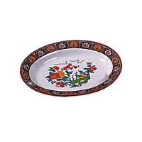 Thunder Group Deep Oval Platter - Peacock Collection 12" (12 per Case) [2112TP]