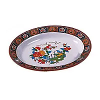 Thunder Group Deep Oval Platter - Peacock Collection 13" (12 per Case) [2113TP]